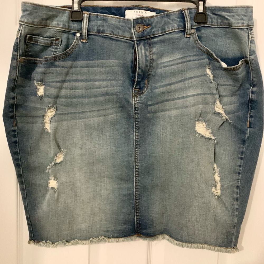 Torrid denim mini skirt